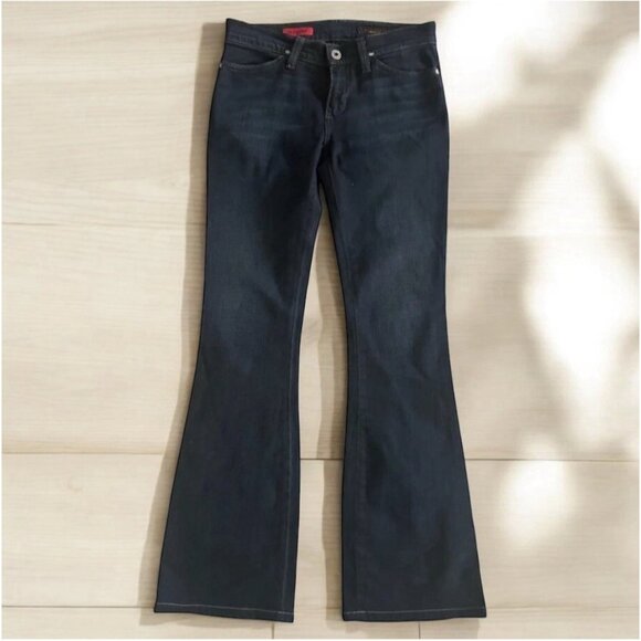 AG ADRIANO GOLDSCHMIED The Legend Dark Wash Flare Leg Jeans Size 25 - Picture 1 of 8
